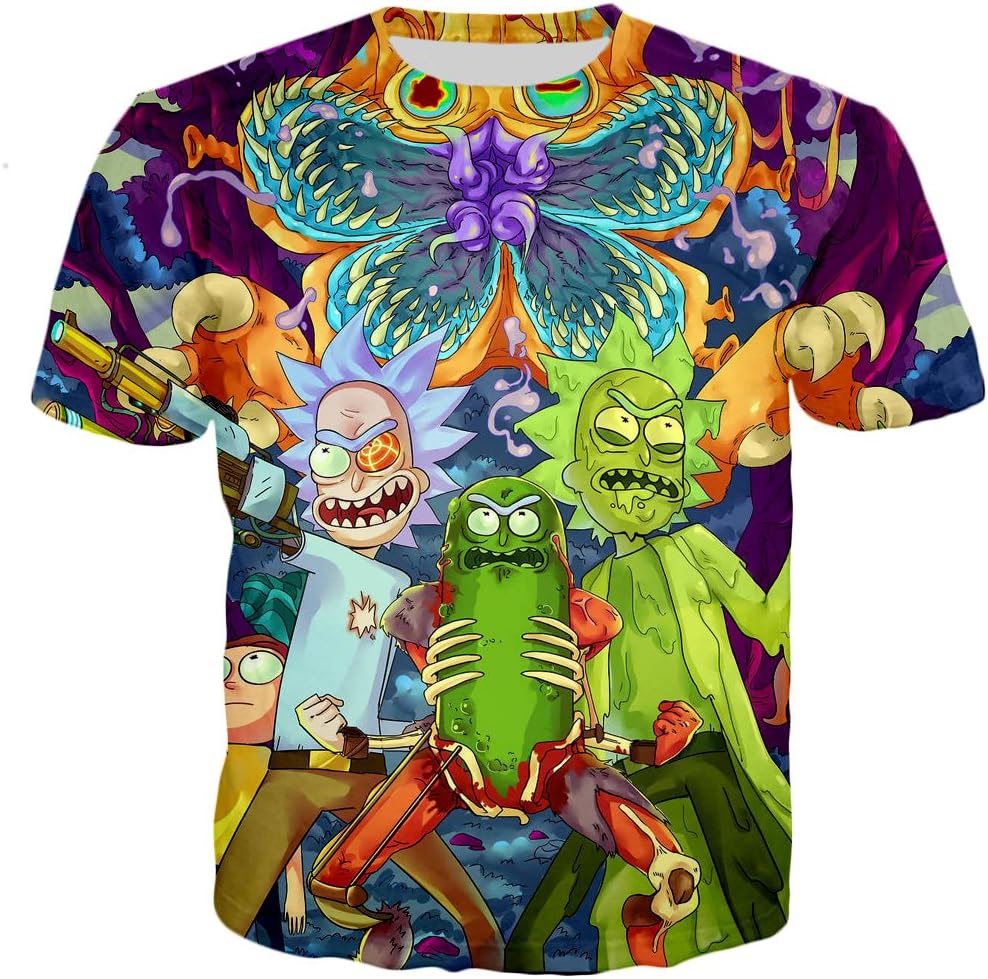 YX GIRL T Shirt Novelty Unisex 3D Printed Summer T-Shirt (R-MT1, L/XL)
