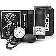 SCIAN Aneroid Sphygmomanometer - Manual Blood Pressure Cuff with D-Ring Universal Cuff 10-16"", Carrying Bag for Nurse Doctor Senior Adult(Black, Stethoscope Not Included), Large
