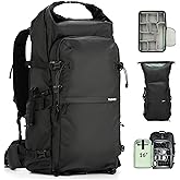 TARION Large Camera Backpack for Photographers - 35L Expandable DSLR Waterproof Camera Bag with 16" Laptop Compartment & Side Access & Adjustable Waist Strap & Rain Cover (Xprober)