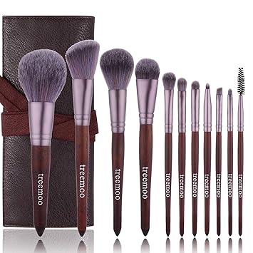 Amazon.com: Juego de 10 brochas de maquillaje con base ...