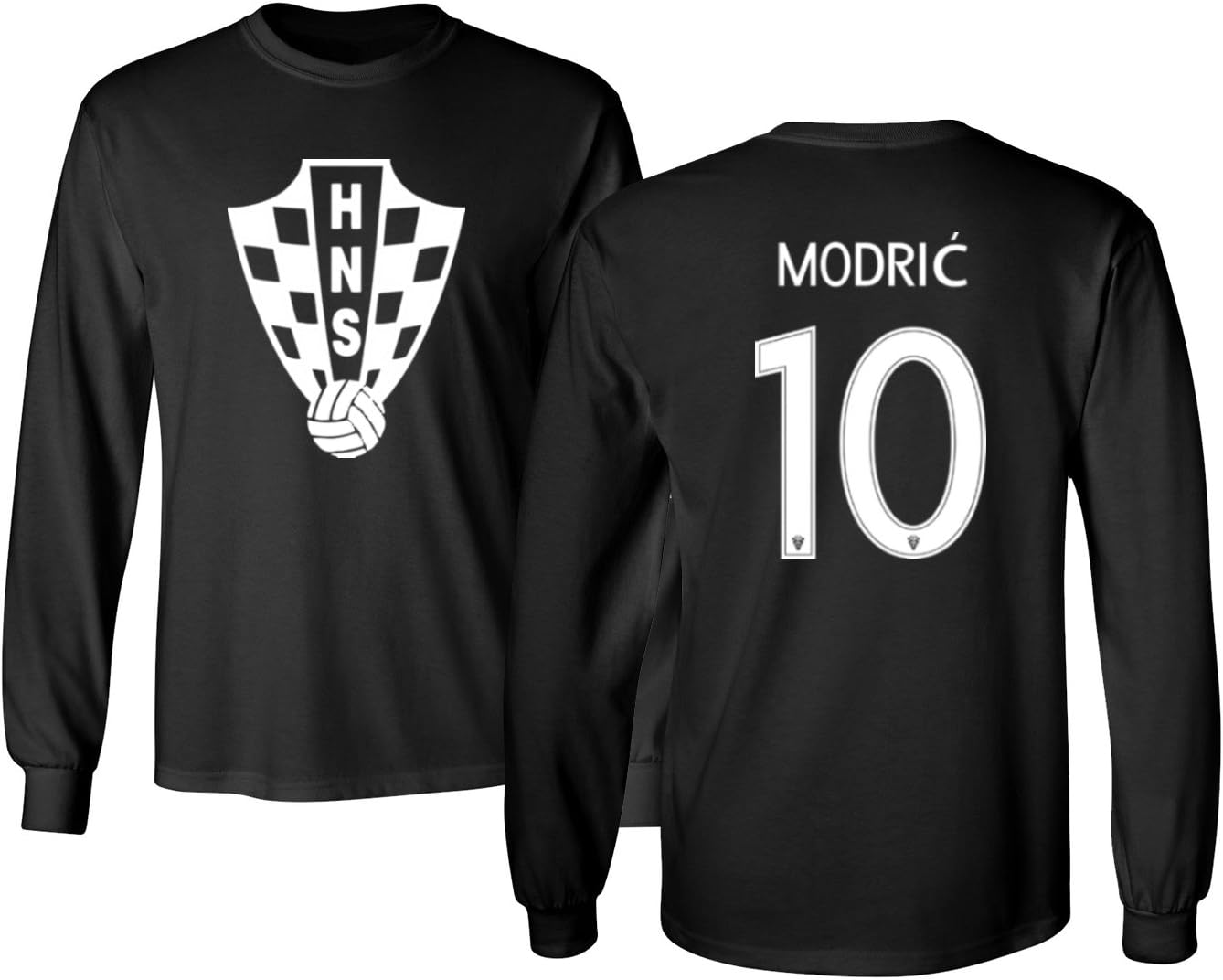 Tcamp Croatia 2018 National Soccer #10 Luka Modric World Championship Men's Long Sleeve T-Shirt