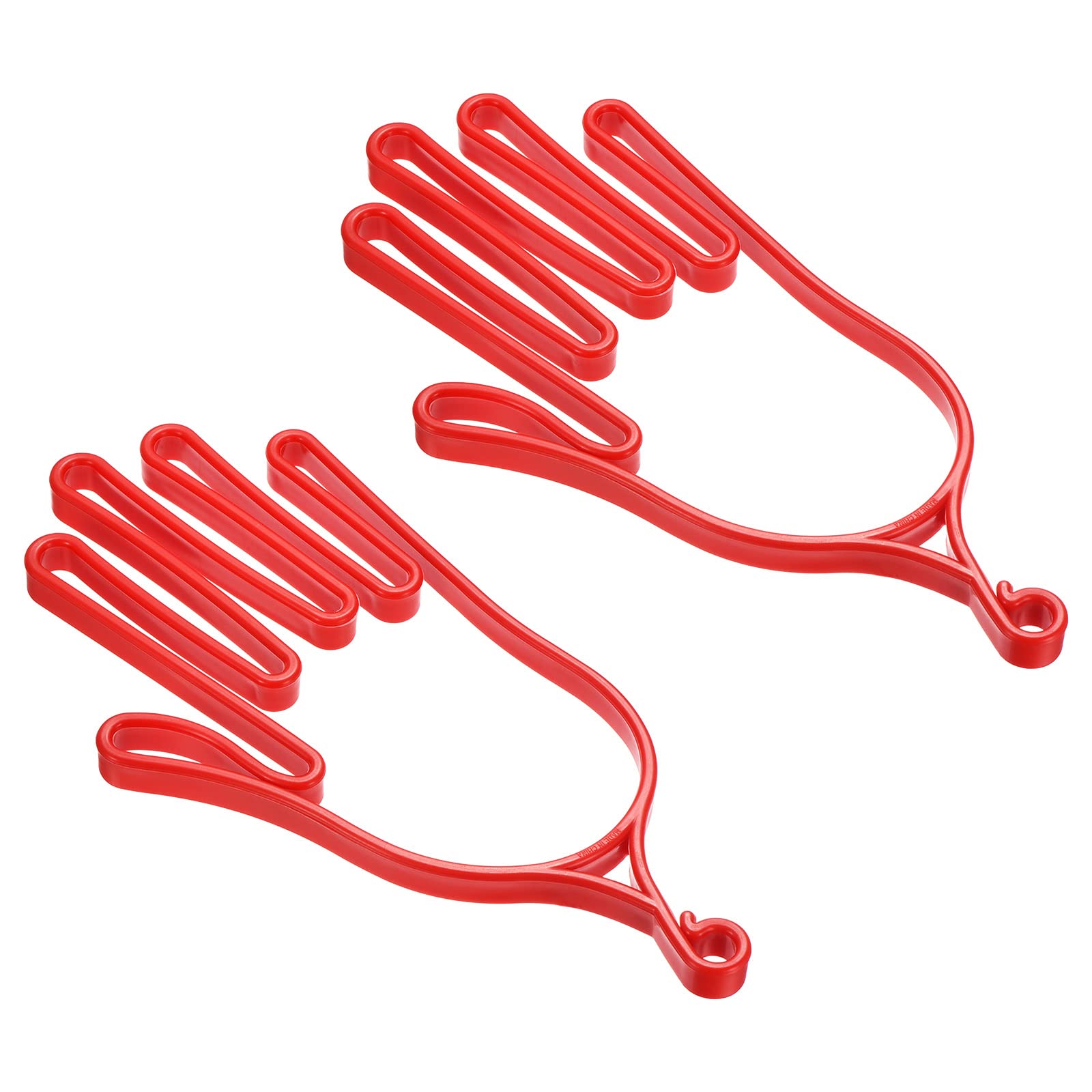 PATIKIL Golf Gloves Stretcher, 2 Pack Plastic Keeper Support Rack Holder Dryer Hanger Frame for Sports Gloves Maintenance, Red