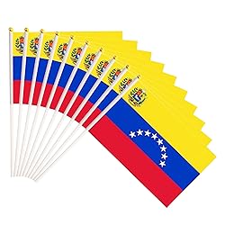 50 Pack Venezuela Venezuelan Flags on Stick - Mini