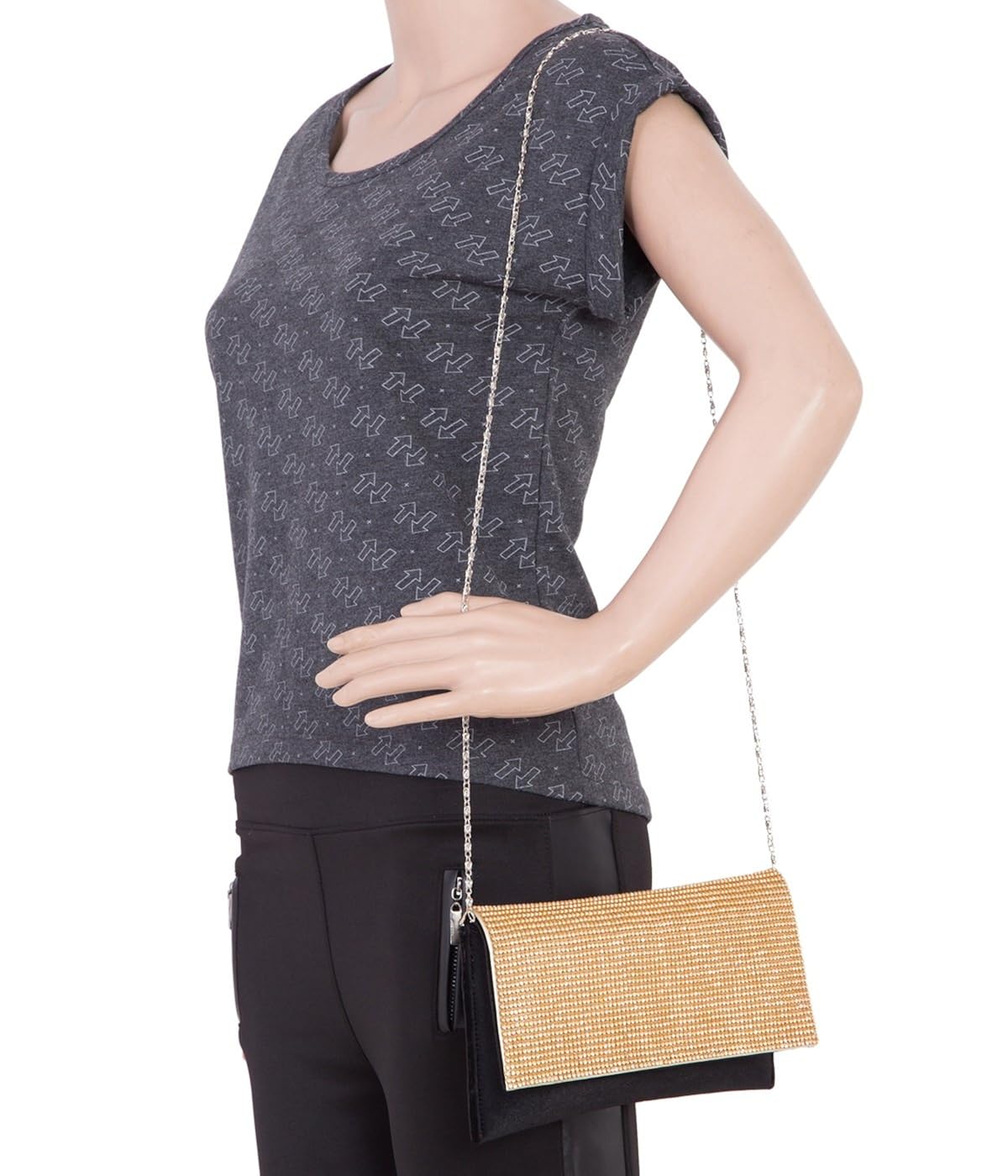 adisa cl028 women clutch/sling bag