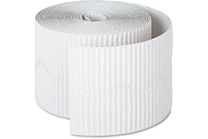 Pacon 37016 Bordette Decorative Border, 2 1/4-Inch x 50-Ft Roll, White