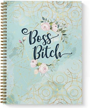 Amazon Com Softcover Boss B 8 5 X 11 Spiral Notebook Journal 120 College Ruled Pages Durable Gloss Laminated Cover Gold Wire O Spiral Made In The Usa Office Products
