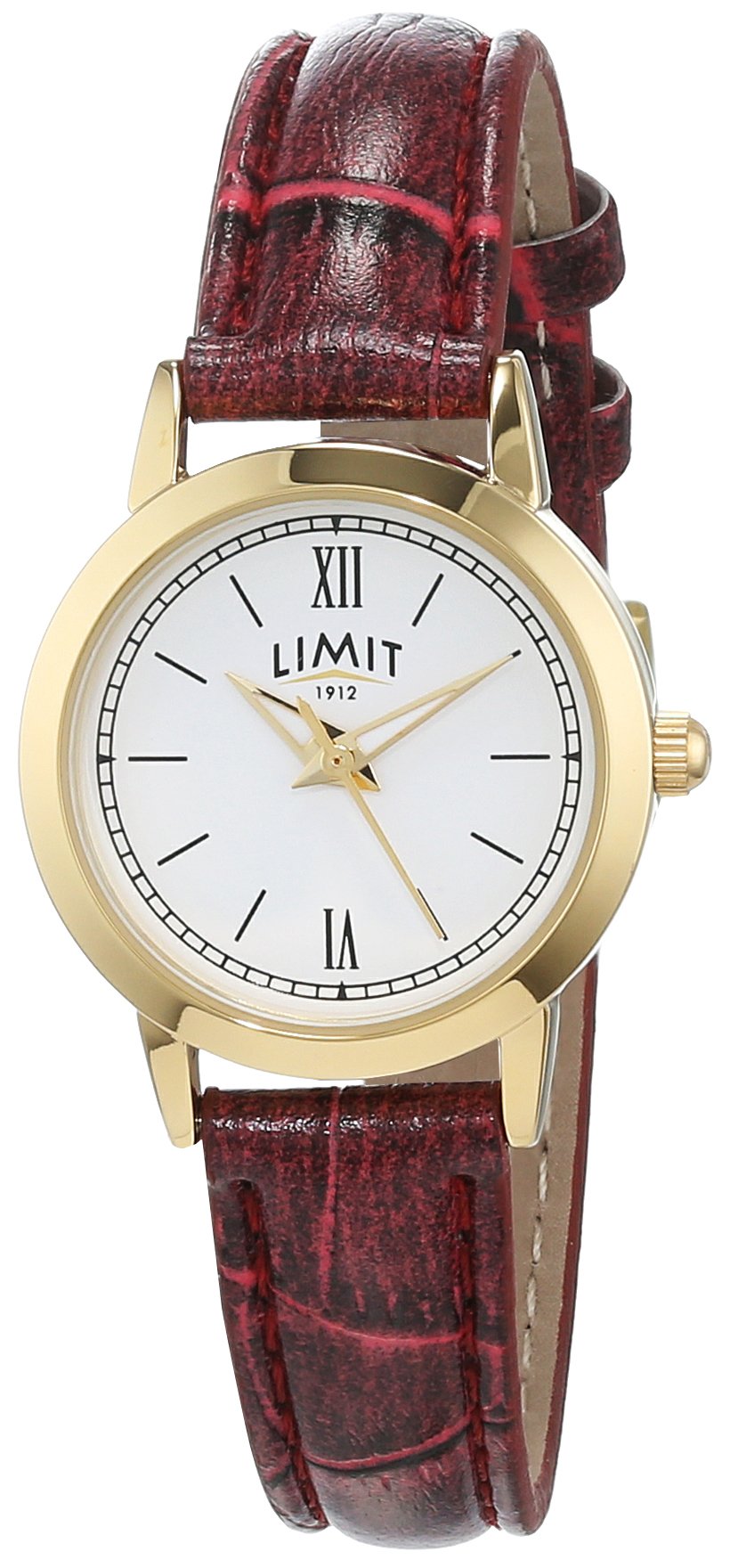 Limit Women's Quartz Watch with White Dial Analogue Display and Red PU Strap 6978.35
