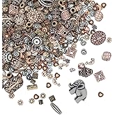 PONABEADIY 1 Box 220G Acrylic Bohemian Beads with Holes Czech Antique Styles Mixed Color Shape Vintage Assorted Opaque Aesthetic Spacer Bead Bulk for Jewelry Making Necklace Bracelet Diy Craft Supply