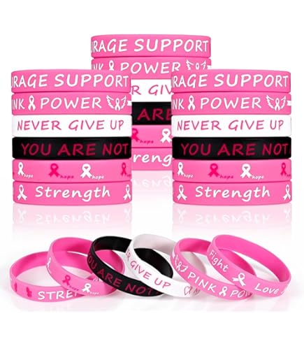 Soulchen 60 Pcs Breast Cancer Resin Mini Ducks Bulk Pink Ribbon Tiny Resin Ducks