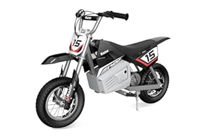 Razor MX400 Dirt Rocket Electric Bike for Kids Ages 8+, 140 lb Max Weight, Black – 24V Battery, Up to 14 Mph, 30-Min Ride Time on High Speed, Twist-Grip Throttle, Spoked Wheels w/ 12” Pneumatic Tires