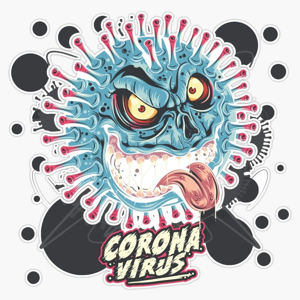 CNW Studio Beat The coronavirus Vinyl Decal Wall Laptop Car Bumper Sticker 5"
