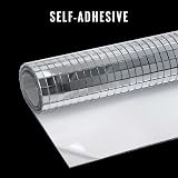 Pllieay 5400 Pcs Silver Self Adhesive Mirror Mosaic Tiles 5x5mm Glass for DIY view 2