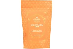Harney & Sons Hot Cinnamon Spice, Bag of 50 Sachets, Black Tea w/Orange Pieces and Cloves (Pack of 1) (Packaging may vary)