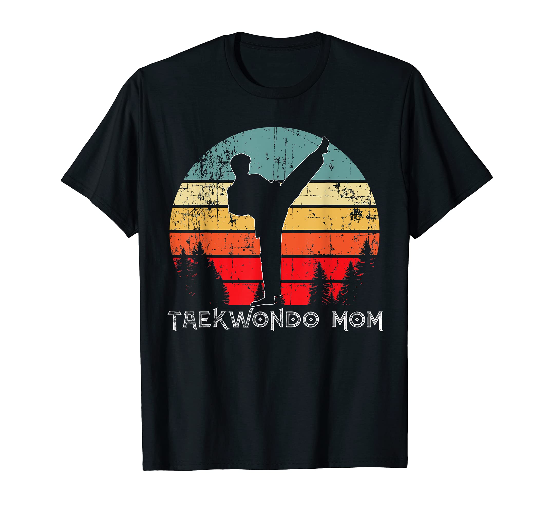 Taekwondo Mom Vintage Sunset Son T-Shirt