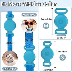 Waterproof Airtag Dog Collar Holder Compatible with