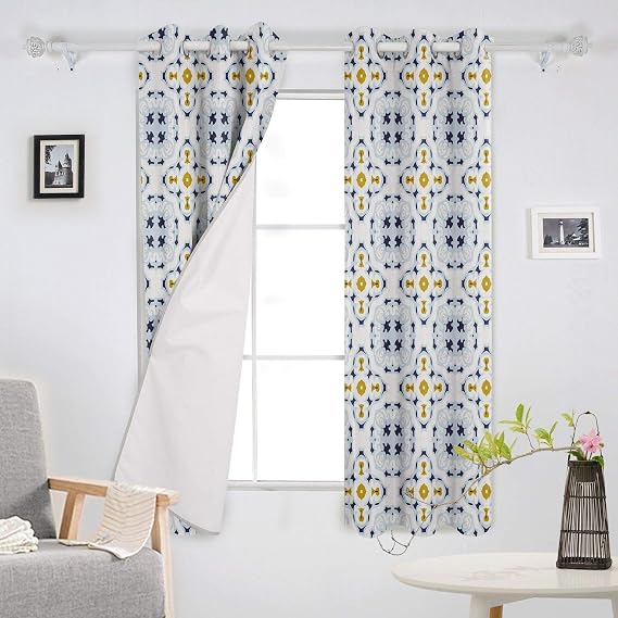 Amazon.com: Retro Geometric Window Curtain 40"x 63", Polyester Noise