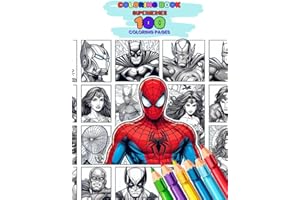 Superheroes coloring book for kids: 100 Superheroes Coloring Book
