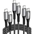 Silkland USB C to USB C Cable 60W 3 Pack [6.6ft+3.3ft+1.6ft], PD QC 3.0, Type C Fast Charger USBC Cord Compatible for iPhone 