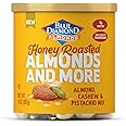 Blue Diamond Almonds, Mixed Nuts Sweet Honey Roasted Deluxe Snack Nuts, Almonds, Pistachios, and Cashews, 14oz. Can (Pack of 1)