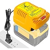 Replace DCB112 Mini Charger for Dewalt 20V Battery Charger, 1/2 Size for DCB112, Compatible with 20V/60V MAX Lithium-Ion Batt