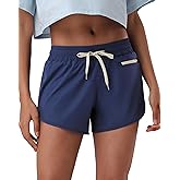 Pioneer Camp Womens Athletic Shorts with Liner 4" Quick Dry Running Gym Shorts Workout Stretchy Active Shorts with Zip Pocket