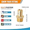SANFU 12-Pack Air Hose Fittings, 3/8"" Barb To 1/4"" NPT Air Hose Repair Kit With Sealant, 3/8