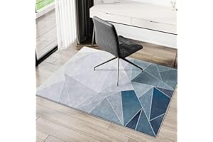 SAIKOOWA Office Chair Mat for Hardwood Floor, 36"x48" Premium Quality Rolling Chair Mat for Hardwood, Office Rug Desk Chair Mat for Carpet - 2.65 lbs Chair Rug for Office Home Hard Floor, Blue Grey