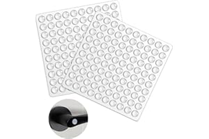 KUWSEIY 200PCS Rubber Bumpers, Cabinet Door Bumpers Clear Self Adhesive, Kitchen Cabinet Pads for Drawers, Picture Frames, Cupboard Doors
