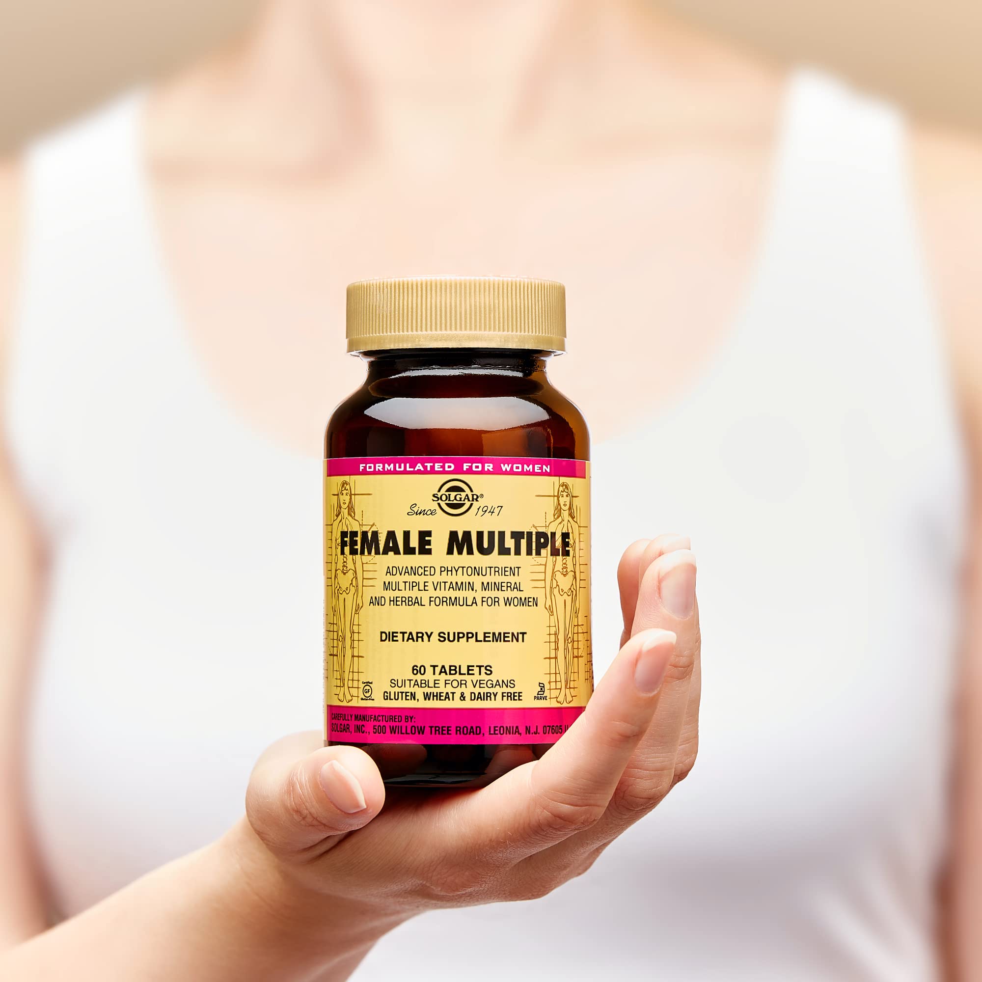 Solgar Female Multiple, 120 Tablets - Multivitamin, Mineral & Herbal Formula for Women - Advanced Phytonutrient - Vegan, Gluten Free, Dairy Free, Kosher - 40 Servings
