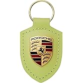 Porsche Leather Keychain in Cartagena Yellow Metallic