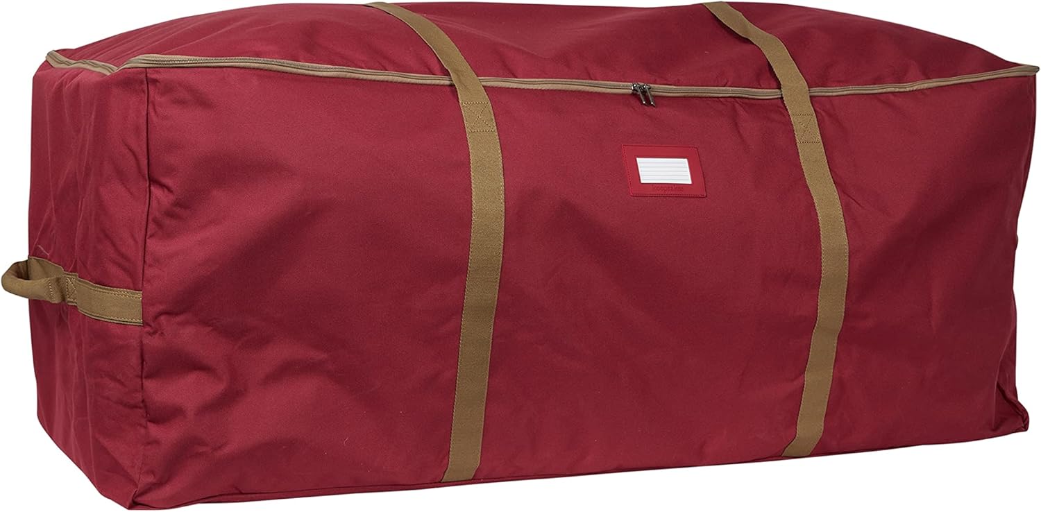 Holiday Décor Storage - Covermates Keepsakes Christmas Tree Cinch Bag - Superior Protection, Cinch Straps, Fits Up to 9 to 11-Foot Tree - Holiday Storage-Red