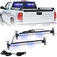 XRIDONSEN 2 in 1 Emergency Strobe Traffic Advisor Light Bar 144 LED Warning Hazard Safety Interior Dash Windshield Lights for Firefighter Police Ambulance Vehicles Trucks (2x17.7 inch, Blue/White)