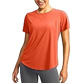 Women's Short Sleeve Workout Shirts UPF 50+ Sun Protection T-Shirts Quick Dry Breathable Gym Running Hiking Tops for Women