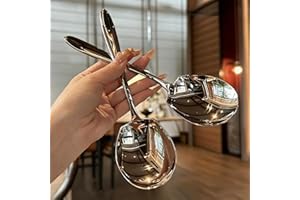2pcs Plus Size Serving Spoon – Stainless Steel Long Handle for Home & Restaurant - Steel