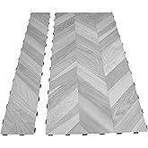 Art3d 18-Pack Interlocking Vinyl Floor Planks, 36 x 6 in, Dublin Dawn Ash | Luxury Wood Look, Anti-Slip, Waterproof, Wear-Resistant, Anti-Fade, Easy to Clean, Ideal for Kitchen, Indoor Household Use