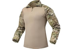 TACTICAL WORLD STORE Men's Combat Shirt, Tactical Military Assault Clothing, Multi-camo Long Sleeve