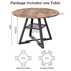 Jocoevol Round Dining Table for 4,Kitchen Dining