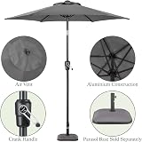 CHRISTOW Tilting Garden Parasol Umbrella UV Protective Polyester Canopy With view 6