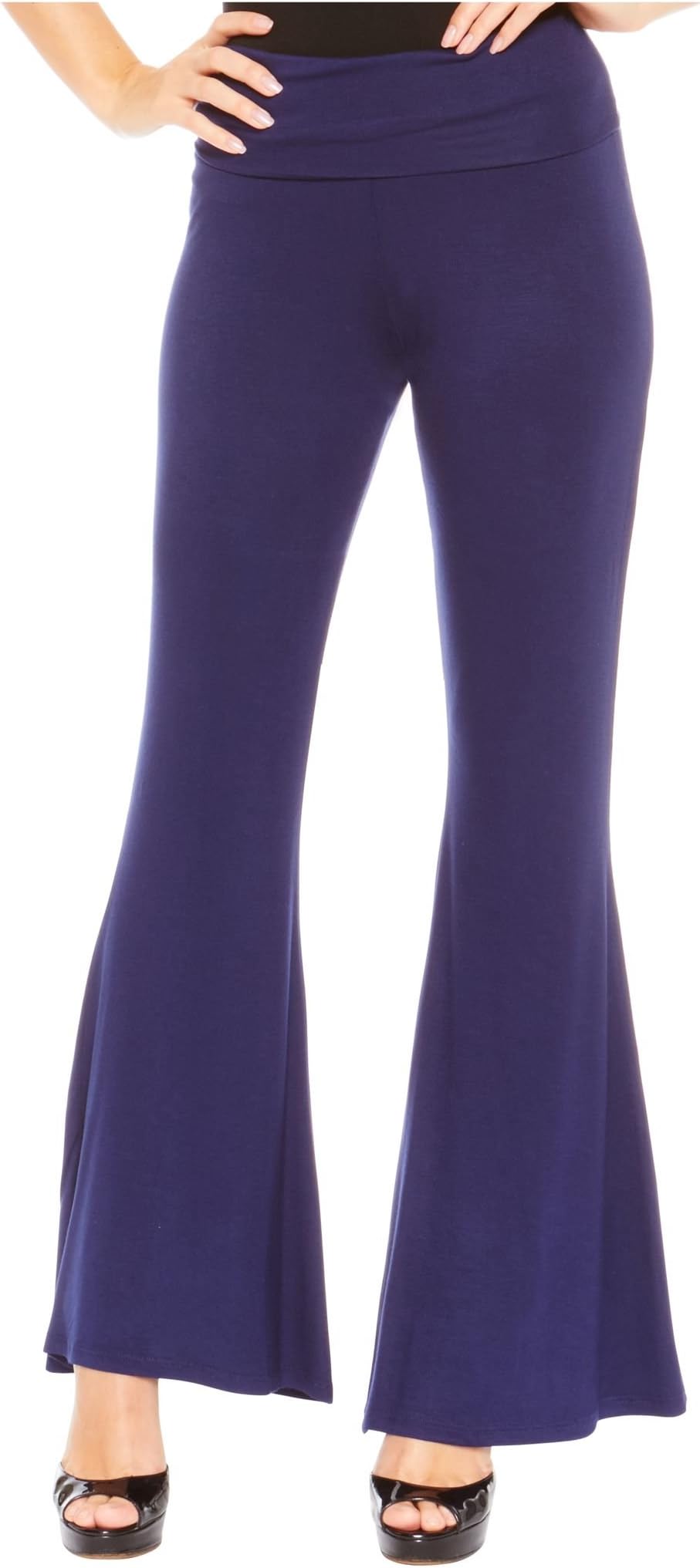 Red Hanger Women's High Waist Palazzo Bell Bottom Pants Regular and Plus Sizes,