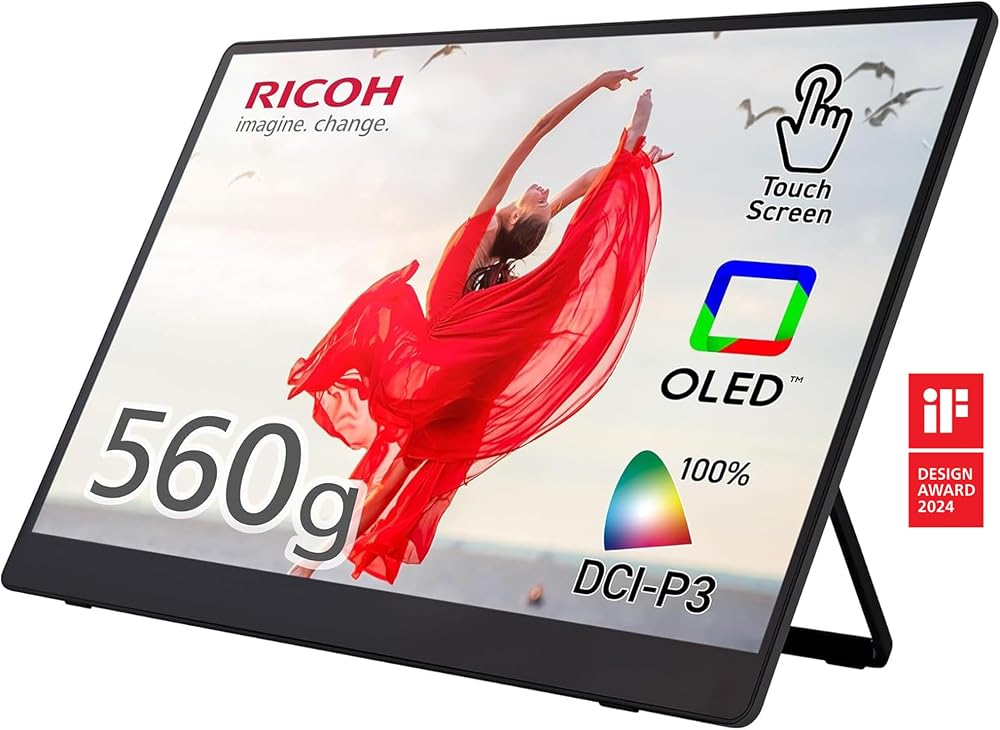 Ricoh 150 Portable Monitor 15.6" OLED 1080p Touchscreen USB-C HDMI 560g