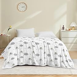 TILLYOU Micro Fleece Plush Soft Toddler Blanket for