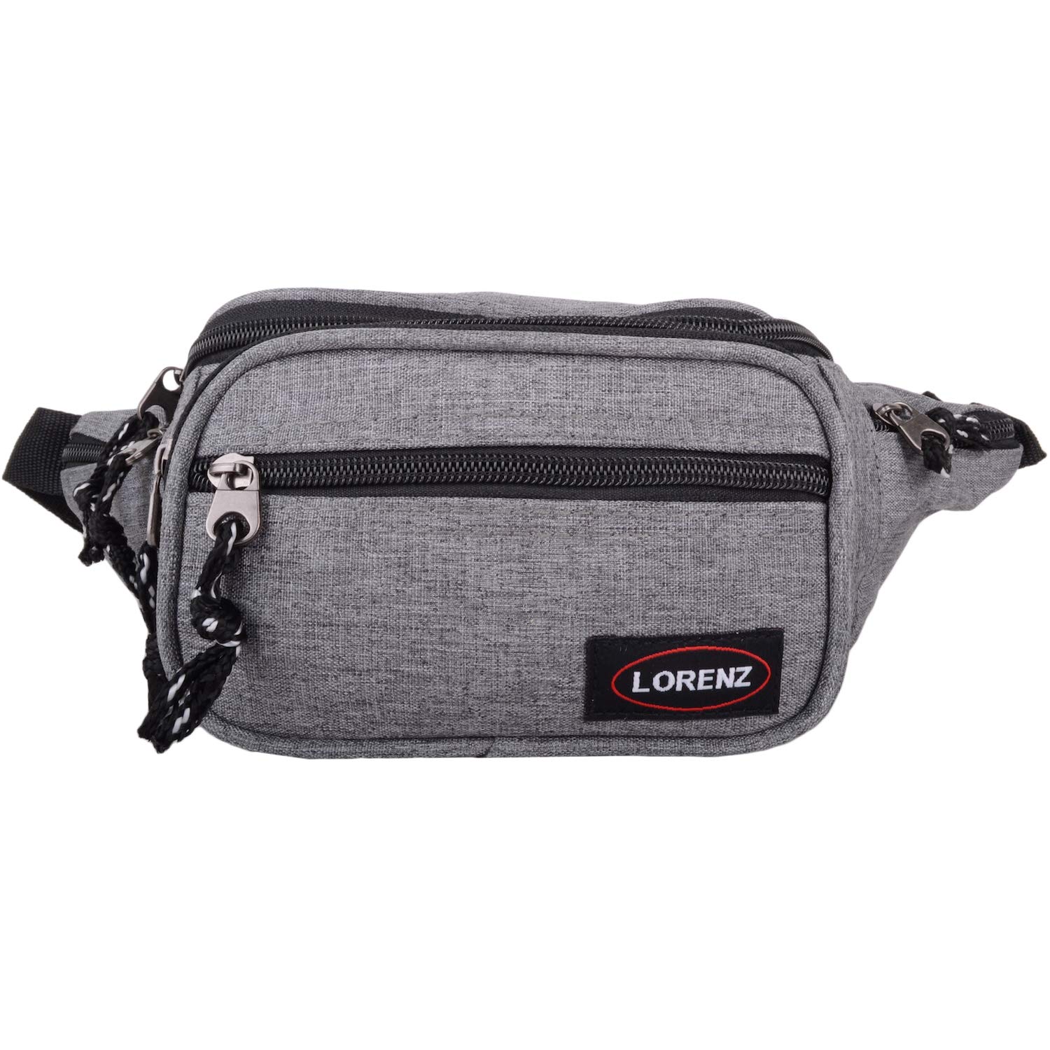 Valita Mens/Ladies Soft Polyester Travel/Holiday Bumbag/Waist Bag - Grey