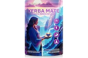 ZXXBEST Yerba Mate Instant Tea Powder – Super Yerba for Reduce Brain Fod, Gut Health, Relaxation and Focus, Sugar-Free, Ideal for Health Enthusiasts, Traditional Argentina Yerba Mate Peach Mango Magic