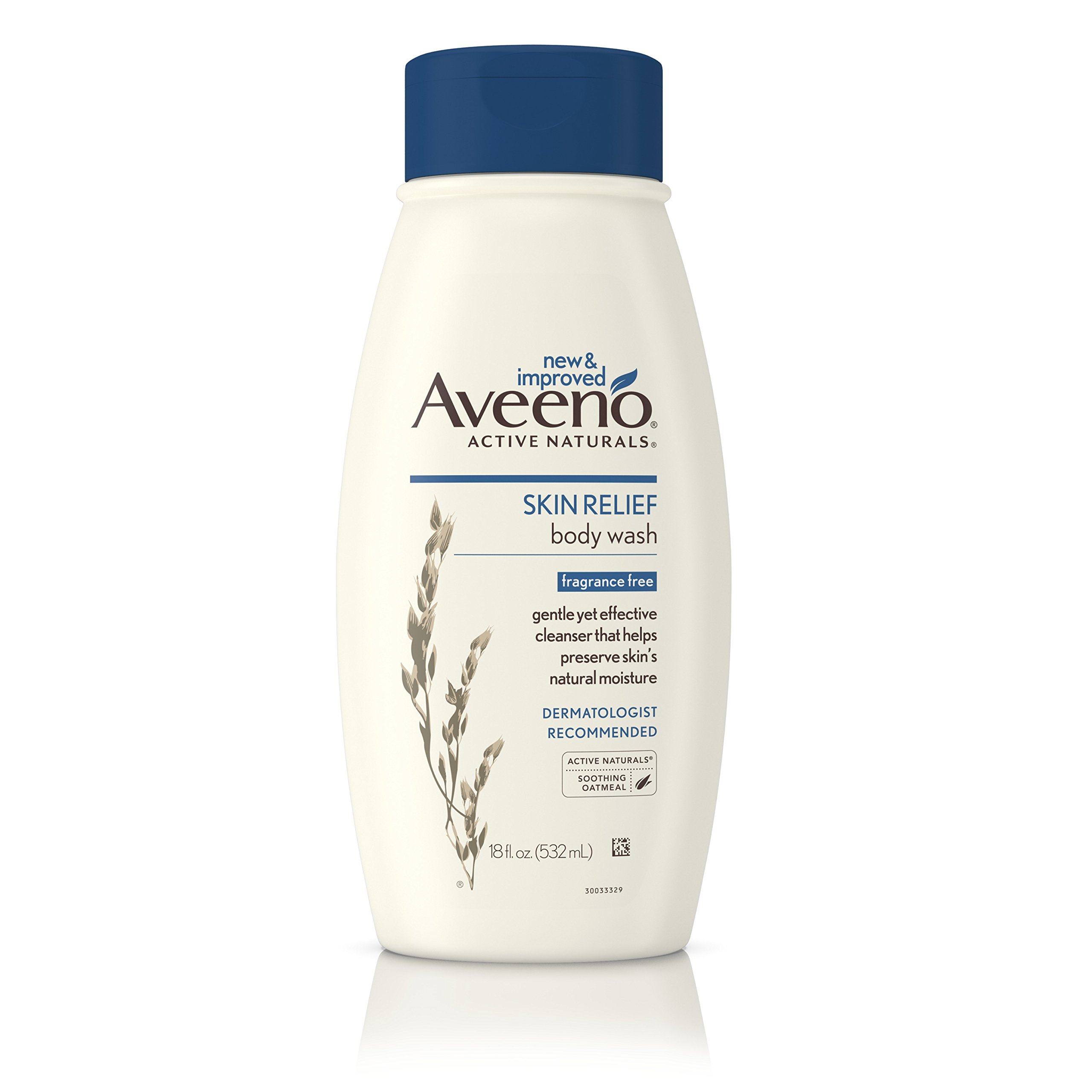 Aveeno Skin Relief FragranceFree Body Wash with Oat to Soothe Dry Itchy Skin, Gentle, SoapFree