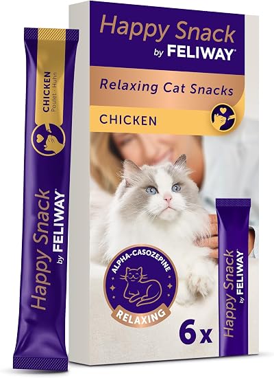 Feliway Happy Snack Delicious Calming Creamy Cat Treats 6 Sticks