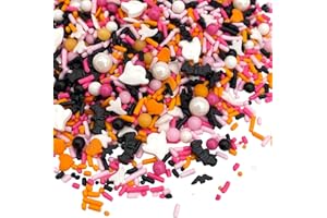 Manvscakes Sprinkles - Themed Sprinkles for Cake Decorating, Sprinkle Mix for Cookies, Ice Cream, Fondant Cake, Caramel Apples, Cupcakes & Other Desserts, Assorted Halloween Sprinkles, 4 oz