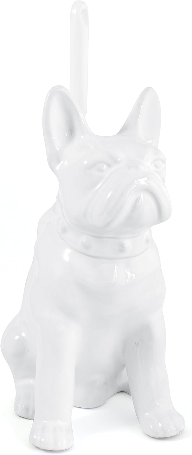 Gelco Design Dog Toilet Brush, Stoneware, White, 15 x 20 x 29 cm