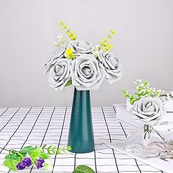 Artificial Flowers 25pcs Real Looking Grey Foam