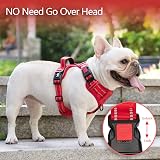 PoyPet No Pull Dog Harness Reflective Soft Padded Vest S Red Trim view 2