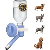 Choco Nose Patented No-Drip Dog Water Bottle/Feeder for Dogs/Cats and Other Small-Medium Sized Animals - for Cages, Crates or Wall Mount. 10.2 Oz. Mess Free Leak-Proof Nozzle 16mm, Blue (C590)